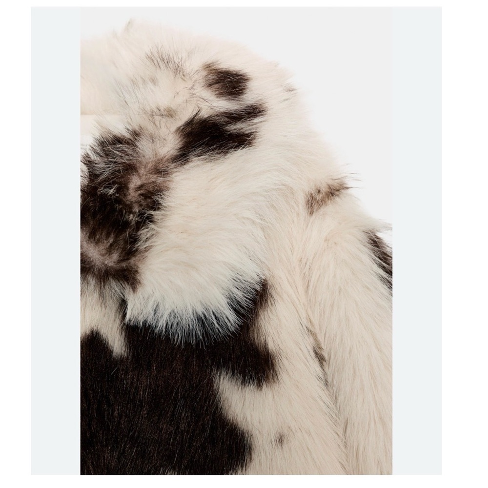 SHORT FAUX FUR ANIMAL PRINT COAT - Picture 8 of 8